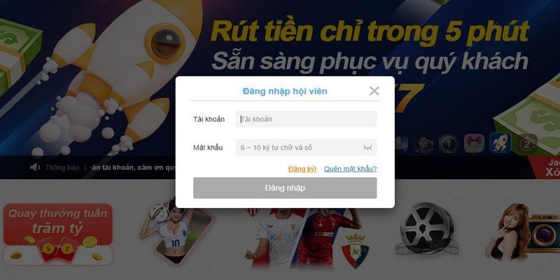 Điền thông tin đăng nhập Kubet88 theo yêu cầu